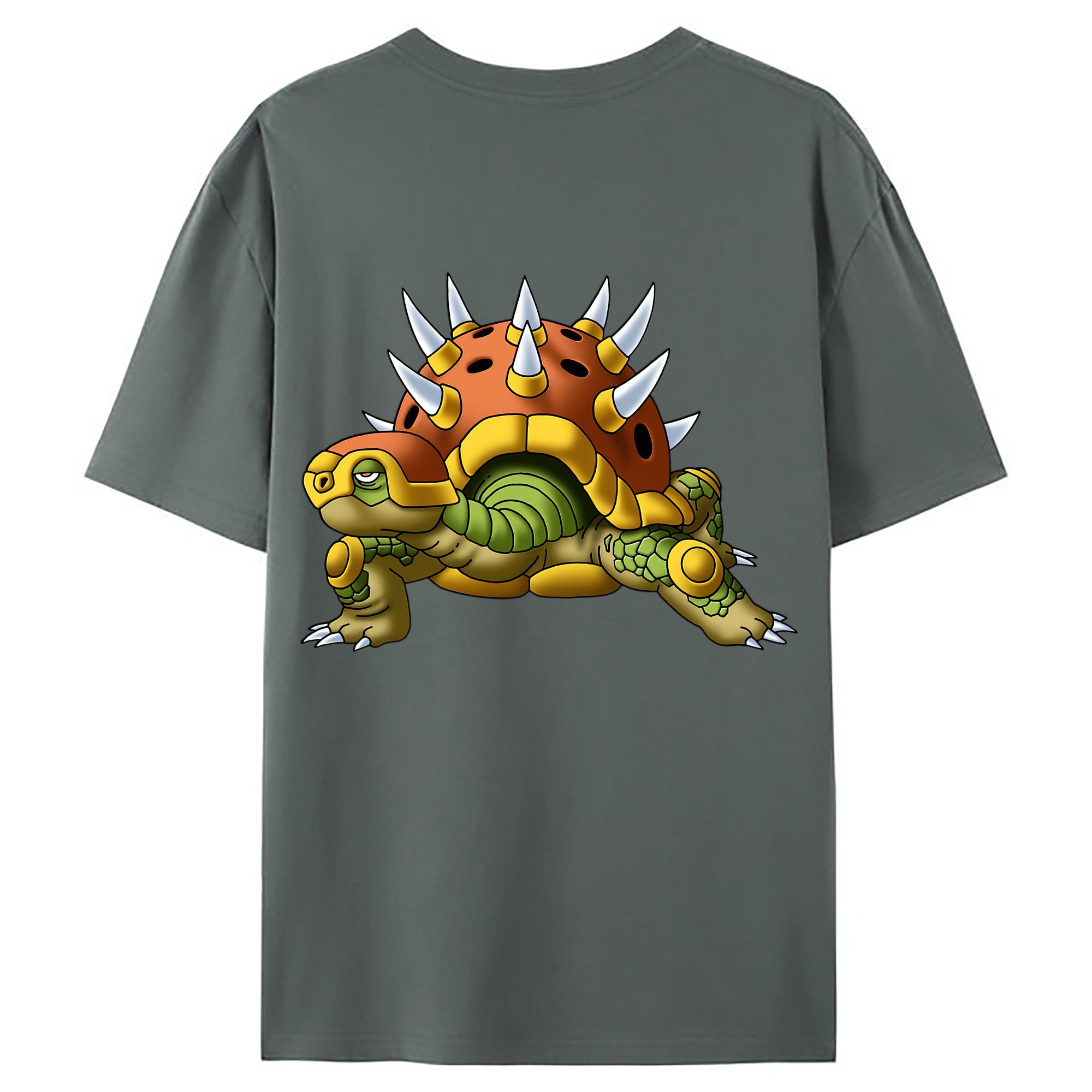 （画像用） ドラゴンクエスト Doragon Kuesuto Dragon Quest 綿100％ メンズ半袖Tシャツ（バックプリント） 通気性